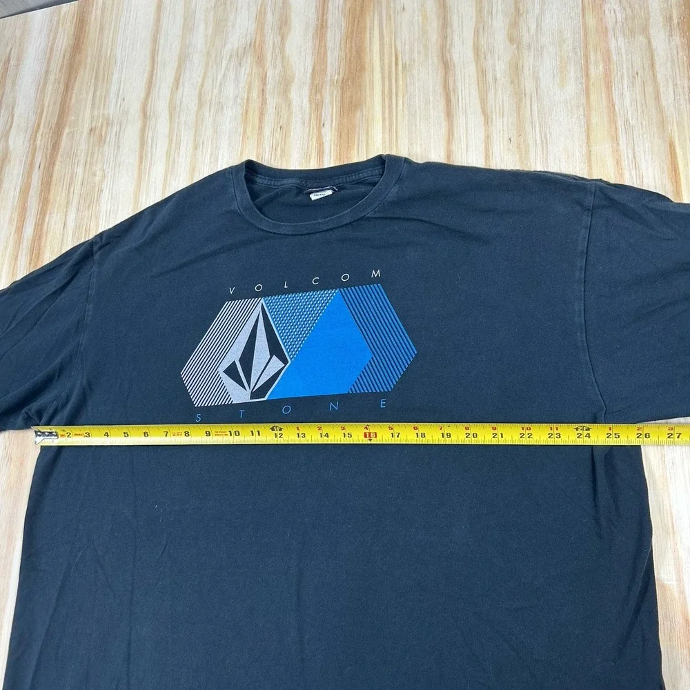 Vtg Y2k VOLCOM STONE Stencil Diamond Logo Graphic Skate Short Sleeve T Shirt 2XL